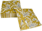 Caspari Scenic Songbirds Gold & Ivory Cocktail Napkins - 20 Per Package