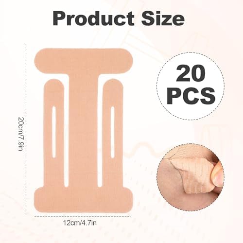 20 Count Pre-Cut Kinesiology Tape for Elbow, Precut Muscle Tapes Strips for Elbow Waterproof Breathable Hypoallergenic Latex-Free, Elastic Cotton Sports Athletic Tapes for Elbow Pain Relief & Support