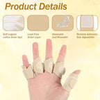 10Pcs Castor Oil Pack Wrap for Fingers, Self Adhesive Castor Oil Compress Wrap Reusable, Soft Cotton Compression Hand Wraps for Fingers and Thumb Arthritis for Finger Tingling Finger Cracking