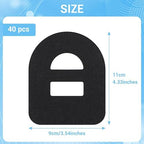 40Pcs Overpatches for Omnipod 5, Adhesive Patches Waterproof with Stretchable Strap, Breathable, Adhesive Overpatches（Black）