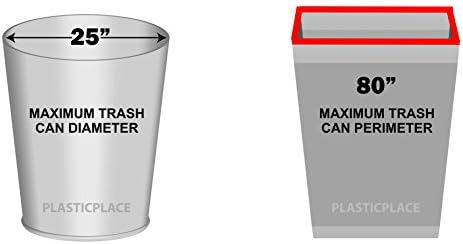 Plasticplace 40-45 Gallon Trash Bags │ 1.5 Mil │ Yellow Garbage Can Liners │ 40" x 46" (100 Count) (W42Y15)