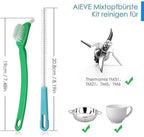 Processor Cleaning Brush, Compatible with Thermomix, Green, ABS Material, Includes Handle, Suitable for Home Kitchens and Restaurants
