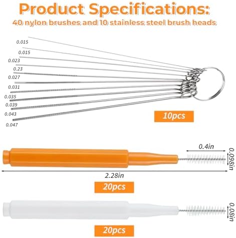 50PCS Shower Head Cleaning Brush, Multifunctional Shower Head Cleaner Tool Anti-Clogging Crevice Cleaning Brush Nozzle Unclogger with Protective Cover & Storage for Showerhead Small Hole Nozzle