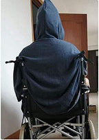 Sleeveless Wheelchair Cloak, Warm Plush Windproof Autumn and Winter Wheelchair Blanket, Universal Size Wheelchair Cloak, Suitable for Men and Women,Blue,Male (Blue Male)