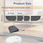 1.2'' Plastic Threshold Ramp for Robot Vacuums Fits Roborock Dreame iRobot Shark Compatible with Ecovacs Eufy Xiaomi Narwal MOVA -1.2''x4.5''x25'' Grey Climbing Mat for 0.8''-1.2'' Sills-1 Pack