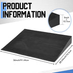 EVA Foam Threshold Ramp, Lightweight Non Slip Doorway Ramp for Wheelchair Walker Scooter, Indoor Outdoor Entry Access for Home Bathroom Garage(Black,36" l X 28" w X 5" h)