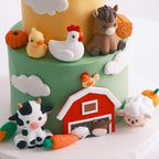 Farm Animal Cake Toppers 15PCS Animal Cake Toppers Include Cute Cow,Chicken,Horse,Pig,sheep,Farm Birthday Decorations.