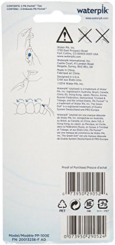 Waterpik Pik Pocket Tips Pro PP-100E 2 pk (Pack of 4)