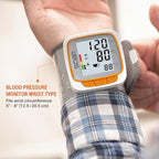 Scian Wrist Blood Pressure Monitors for Home Use, Automatic Blood Pressure Wrist Cuff with Voice Broadcast, Large Display, 2 Users 180 Memory with Carrying Case