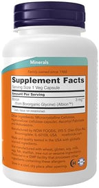 NOW Supplements, Boron 3 mg (Bororganic Glycine), Structural Support*, 250 Veg Capsules
