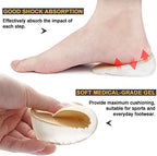 Ailaka 2 Pairs Gel Height Increase Insole, Invisible Heel Lift Inserts, Elastic Shock Absorption Pads 3 Heights for Men & Women