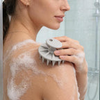 1 Piece Silicone Scalp Hair Massage Brush Easy Foaming Bathing Scalp Multi-Functional Body Scrub Brushes Bathroom Accessories (Shampoo Brush,8x6cm)