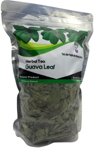 Guava Leaves, Quiere Te, 5.3 oz (150 grams), Up to 200 Cups, Dried Whole Leaves, Psidium Guajava, Guava Herbal Loose Leaf Tea, Guayaba Tea, Resealable Bag, Product From Mexico, 100% Natural
