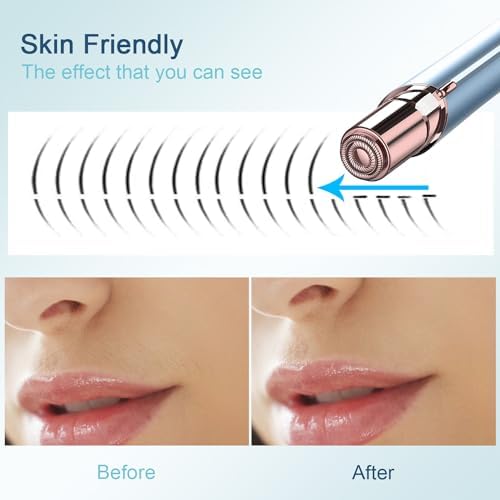innobeaut Facial Hair Removal for Women, Electric Painless Facial Hair Remover for Face, Lip, Chin with USB Rechargeable, Blue(Device Only)