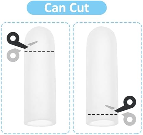 Gel Finger Cots, 10 PCS Gel Finger Protectors Finger Caps Silicone Fingertips Protection Finger Protector Support, Finger Sleeves Thumb Protection for Hand Eczema, Finger Cracking Arthritis(Clear)