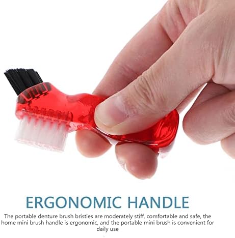 Brush 4pcs Dual Head Toothbrushes Hard Cleaning False for False Cleaning