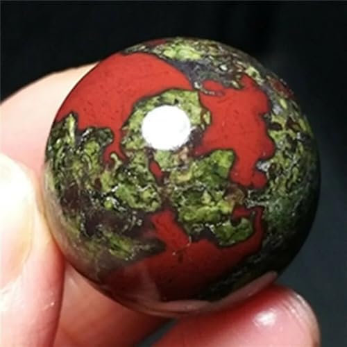 AtkitS Beautiful Natural Rough Dragon Blood Stone Jasper Crystal Ball (Size : 40mm)