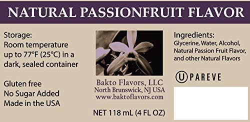 Bakto Flavors Natural Passionfruit Flavor - 4 OZ