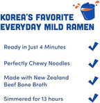 OTOKI Jin Ramen Mild Flavor, Authentic Korean Instant Noodles, Genuine Korean Ramen Soup Mix, Savory & Rich Quick & Easy Meal 4.23oz, Multi Pack (PACK OF 8, MILD & SPICY)