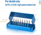 4 Pcs 30 Holes Dental Burs Holder Block Case Opening Box Dental Lab Aluminum Bur Case Organizer