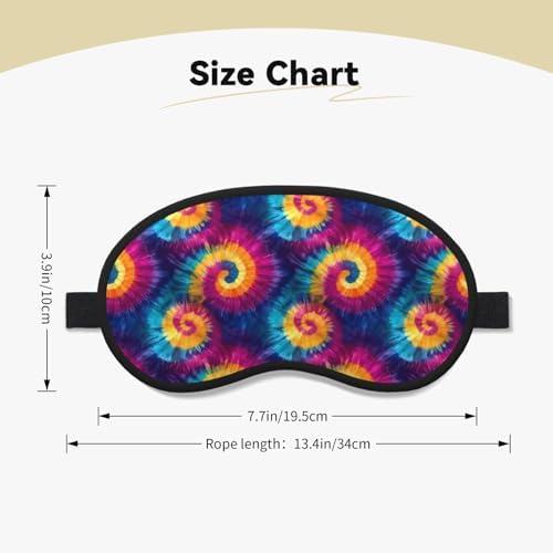 Colorful Tie Dye (2) Print Blackout Sleep Mask, Elastic Eye Cover for Rest and Travel