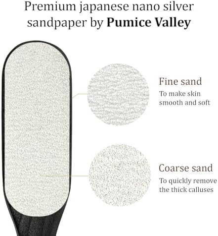 Pumice Stone Foot Scrubber - Pedicure Foot File with Handle for Dry Dead Skin - Callus Remover for Feet - Foot Scraper - Exfoliating Brush for Heels, Elbows, Hands