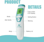 Amplim Hospital Medical Grade Non-Contact No-Touch Forehead Thermometer for Baby and Adults, Touchless Temporal Fever Thermometer, Fast and Accurate Digital Thermometer