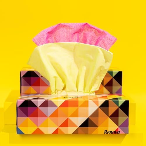 RENOVA Two Colour Facial 80 Tissues