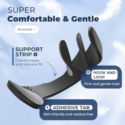 Nasal Strips for Snoring, Extra Strength Snoring Solution Nose Strips, Improve Breathing and Sleep Quality (30 Count, Black)