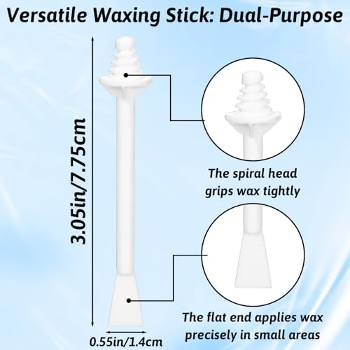 100Pcs Nose Wax Sticks, Hair Wax Applicator Nose Waxes Kit Accessories for Nostril Cleaning Ear Face Hair Removal for Men Women
