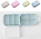 FOMIYES 2pcs Portable Wheat Straw Pill Organizer Travel Case for Daily Medication Compact Design for Easy Carrying for Seniors Go Use Beige