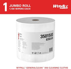 WypAll GeneralClean X50 Cloths Cleaning Wipes (35015), Jumbo, Strong Towels for Extended Use, White (1 Roll of 1,100 Sheets, 1,100 Sheet Total)