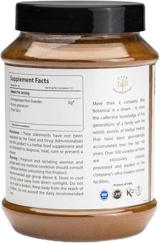 bixa BOTANICAL Pomegranate Peel Powder | Herbal Tea, Skincare & DIY Beauty | Punica Granatum, Ayurvedic Herbal Supplement | Gluten Free, Non-GMO, Steam Treated, Vegan, 100% Pure | 1 lb / 16oz