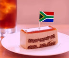 100 Pcs South Africa Flag South African Toothpick Flags, Cocktail Picks Mini Stick Cupcake Toppers Country Picks Party Decoration Celebration Cocktail Food Bar Cake Flags