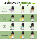 12 Pack Essential Oils for Diffusers for Home - Water Soluble Diffuser Oils Set for Humidifiers & Spa, Scented Oil with Wooden Gift Box for Women - Lavender, Peppermint, Sweet Orange, Tea Tree & More
