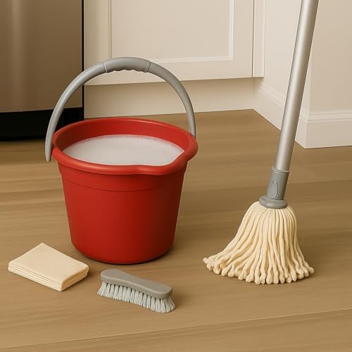 JOEY'Z 10QT (9.5L) Cleaning Bucket with Handle and Spout – Heavy Duty Mop Bucket for Household Use, Utility Pail for Water, Storage, or Car Wash - Plastic Buckets, Plastic Buckets with Handles