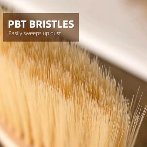 2Pcs Desktop Cleaning Brush Soft Bristle Multi-Purpose Dust Brush for Coffee Bar Car Keyboard Hanging Design for Home & Office Cleaning Wooden
