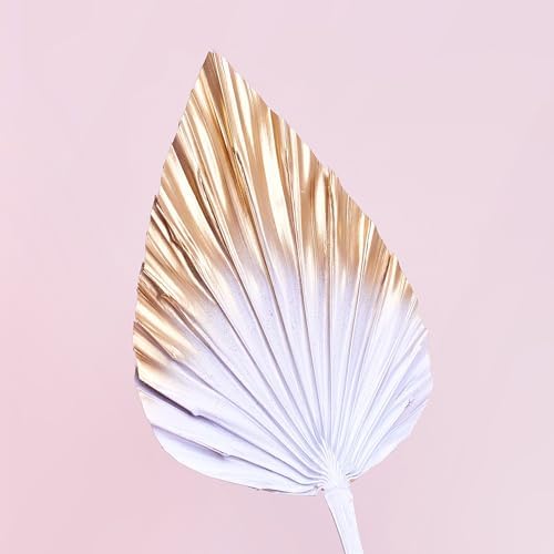 The Baked Studio - The Original Dried Palm Spears For Cake Decorating & Craft Projects (Gold & White Ombre)