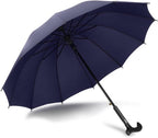 Walking Stick Umbrella Sun Umbrella Elderly Non-Slip Walking Stick Travel Multifunctional Walking Stick Umbrella Gift Walking Stick for Parents,B