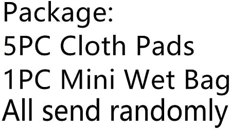 6pcs/Set Resuable Washable Incontinence Pads, Waterproof Organic Bamboo Resuable Menstrual Pads Sets, Including 5pcs Heavy Flow Cloth Mama Sanitary Napkins + 1pc Mini Wet Bag