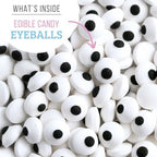 Sweets Indeed Bulk Candy Eyeballs, 200 Edible Eyes, Christmas Sprinkles, Perfect for Cake Decorations, Baking, Ice Cream, Cookies, Cupcake Topper, 2.92 ounces