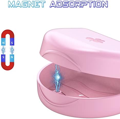 ARGOMAX Aligner and Retainer Case, Professional Orthodontic Storage Box for Braces, Night Guards & Mouth Guards, Slim & Portable Travel Essential-Pink