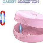 ARGOMAX Aligner and Retainer Case, Professional Orthodontic Storage Box for Braces, Night Guards & Mouth Guards, Slim & Portable Travel Essential-Pink