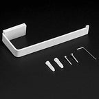 Toilet Paper Holder Roll Holder,Bathroom Accessory,Sus Toilet Paper Holder,Roll Holder Wall Mounted,Square Bottom,19Cm Length/Mirrored Finish Black