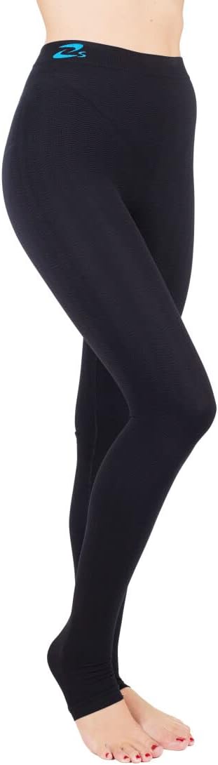 CzSalus Lipedema Lymphedema, POTS Support high Compression Leggins (K2=25-30 mmHg) - (Black, L)