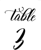 Darling Souvenir Calligraphy 1-50 Table Numbers Wedding Reception Decor Table Cards (4x6 Inches)