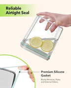 Airtight Food Containers Set with One-Touch Lid, Mixed Size Set (2.8 QT / 2.65 L & 4.2 QT / 4.0 L) with Scoop, Stackable Jars for Complete Kitchen Organization.