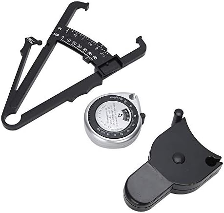 Body Fat Caliper, Skinfold Body Fat Analyzer and BMI Measurement Tool Body Fat Measurement Device Body Measuring Tape Retractable Waist Measuring Tape for Monitoring Body Fat