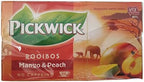 Pickwick Rooibos Tea, Mango & Peach, 20 Bags (2 Gr), 1 Box