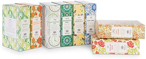 Whittard of Chelsea - The Tea Discovery Collection - (New Flavors) Gift Box Includes 4 Black Teas 3 Green Tea & 1 Oolong Tea (8 Tea Boxes, 160 Teabags, 1 Set)